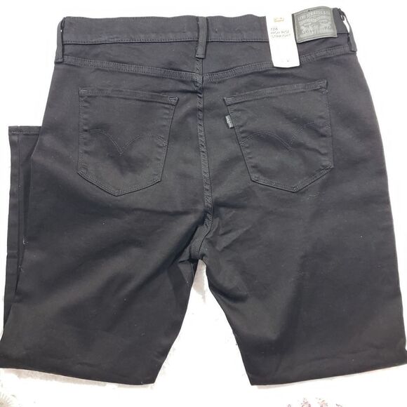 Levis 724 High Rise Straight Cropped Black Jeans - Picture 2 of 11